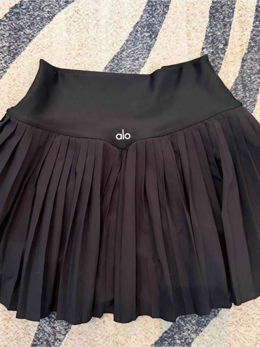 Alo Grand Slam Tennis Skirt Black Small